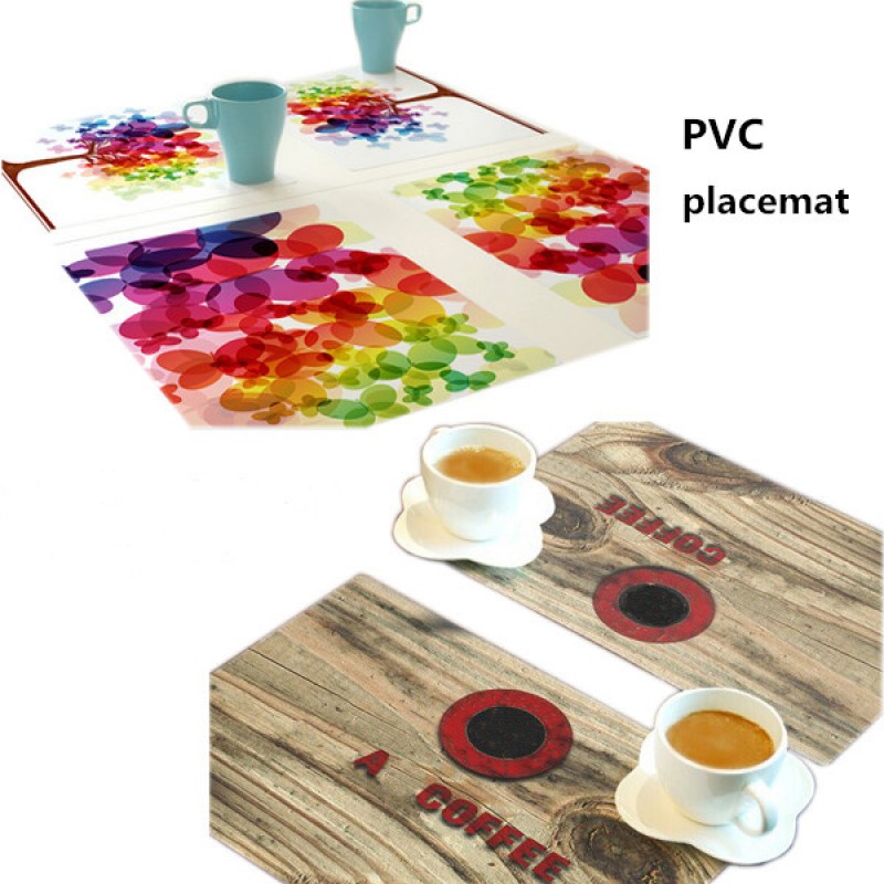 PVC Custom Rectangle Table Mat 15.75"x 11.42" 