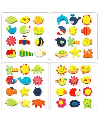 Wood Cartoon Fridge Magnet