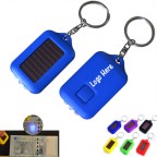 Mini solar power flash light keychain