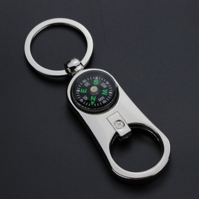 Key Chain /Bottle Opener With Compass