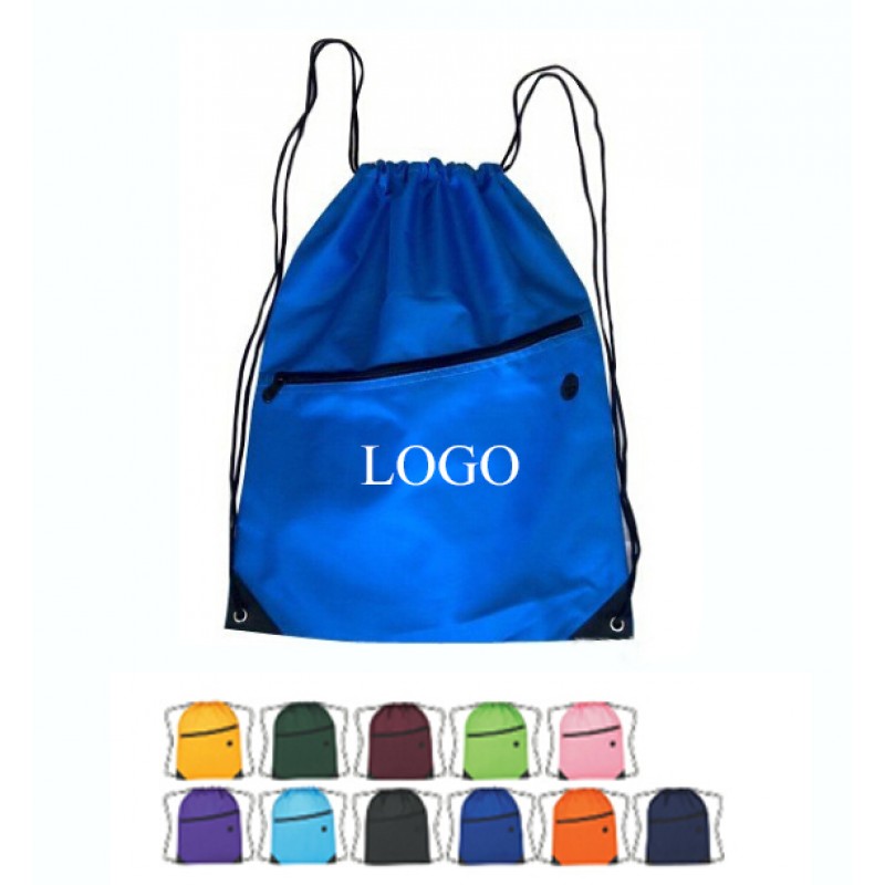 Drawstring Sportpack With Zipper