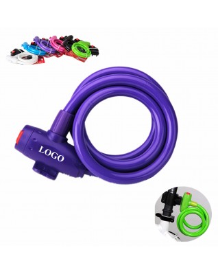 Anti-theft Bicycle Spiral Cable Lock Safe