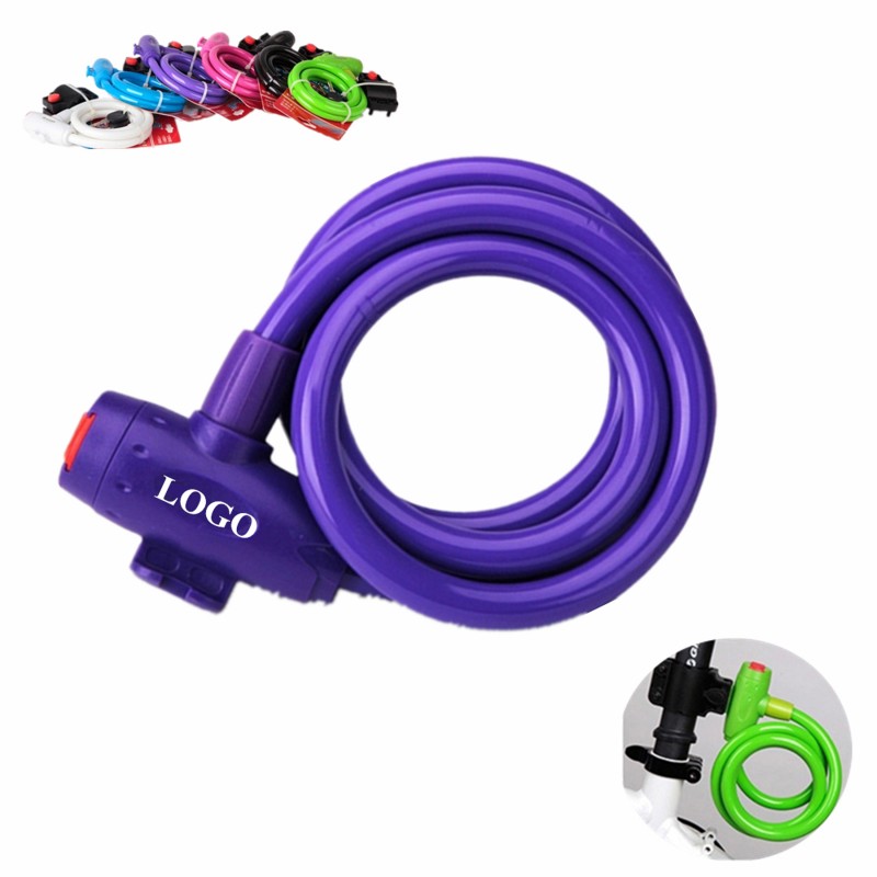 Anti-theft Bicycle Spiral Cable Lock Safe
