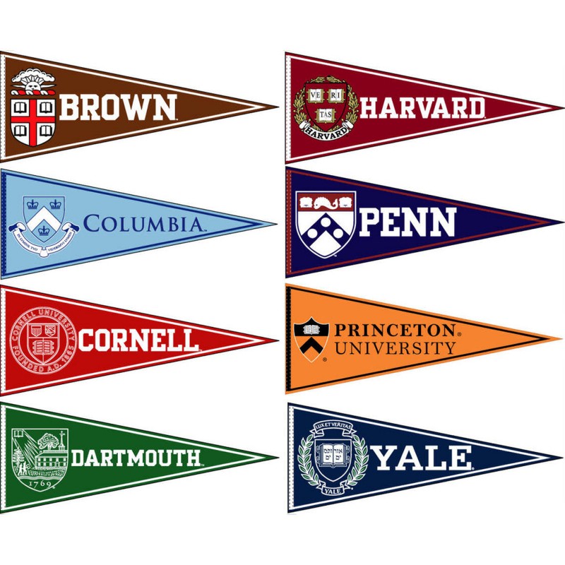 Colored Felt Pennant with Felt Strip