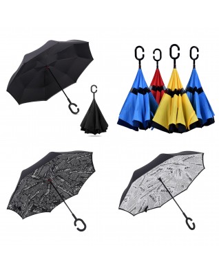 Double Layer Inverted Umbrella Double Layer Pongee Fabric