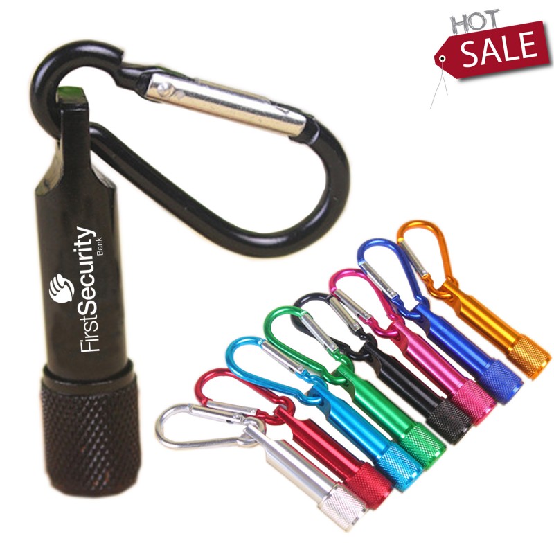 Mini Led Flashlight With Carabiner 