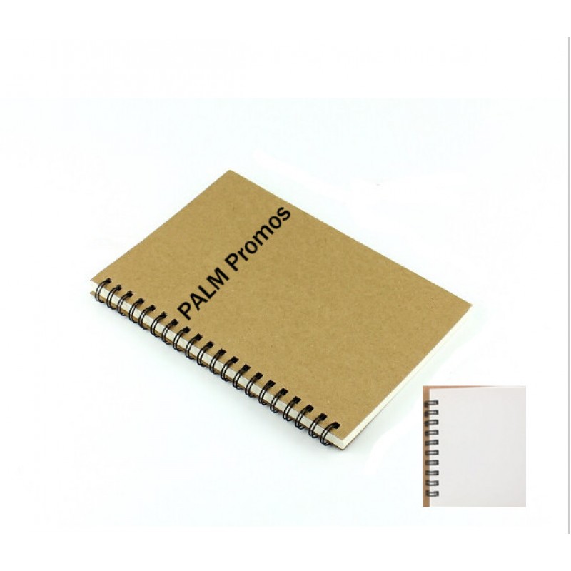 Spiral eco kraft paper cover notebook
