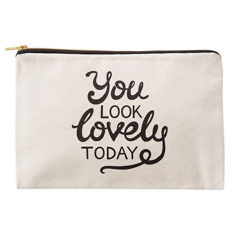 Cotton Canvas Comestic Bag
