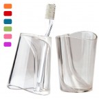 Transparent 2-in-1 Creative Antiscale Toothbrush Holder Cup