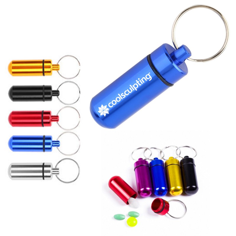 Waterproof Pill Box Case Bottle With Keychain