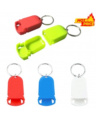 Mini Pill Holder Keychain 1.875" W x 1.125" H x .5" D