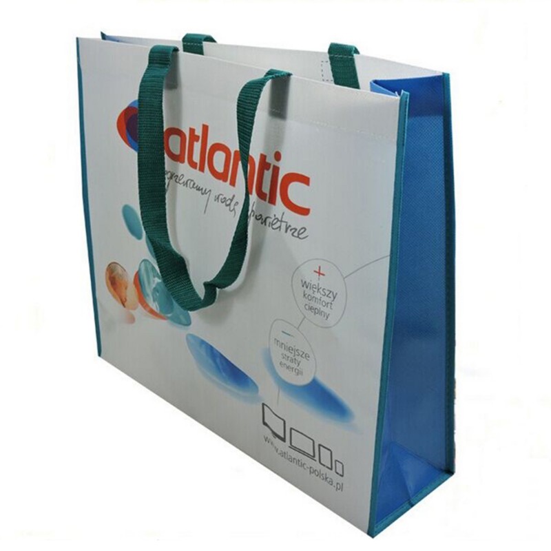 Full Print Laminated Tote Bag 15 1/2" L x 11 1/2" W x 7" H