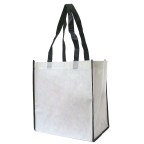 ECO-friendly White Laminated Non Woven Tote Bag 