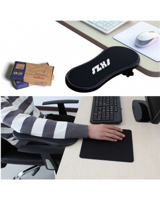 Rotating Computer Arm Rest Pad Desk Attachable Home Office Mouse Pad