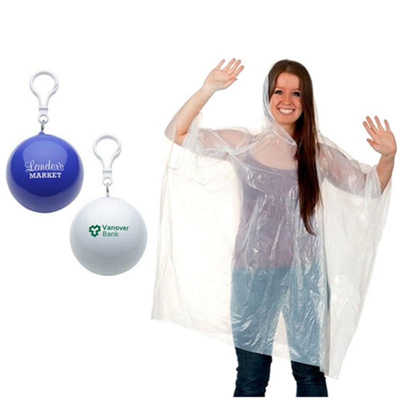 Key Holders Rain Poncho with Hood Commuter Friendly Rain Poncho Survival Kit Accessory