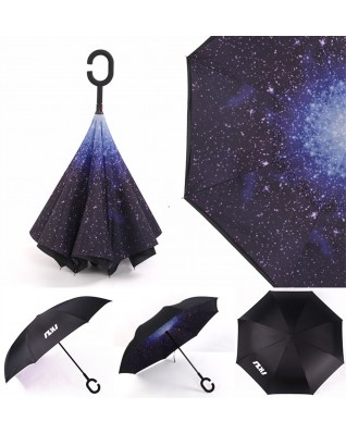 Double Layer Inverted Umbrella Cars Reverse Umbrella Windproof