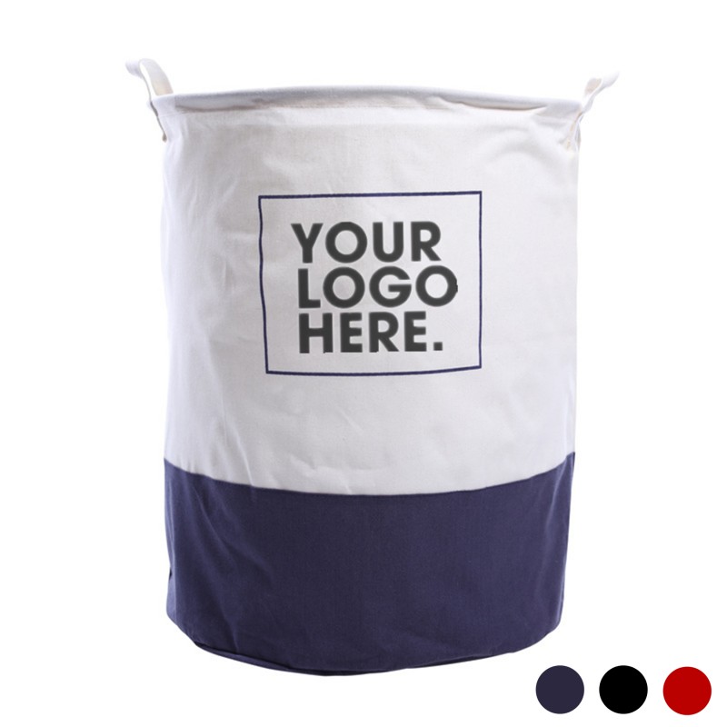 Large Canvas Foldable Laundry Basket For Dirty Clothes