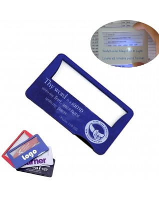 Pocket magnifier with led light, Credit Card Sized Magnifier Light
