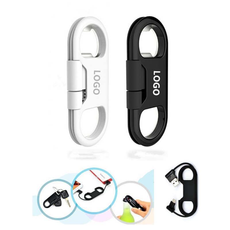 3-in-1 Bottle Opener/Keychain/USB Cable Line