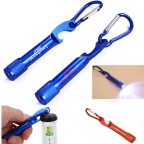 Portable Aluminum Bottle Opener LED Flashlight With Carabiner