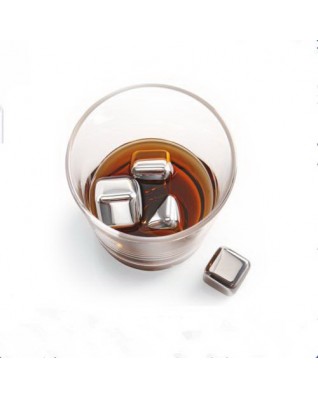 Stainless Steel Ice Cubes - Set of 4