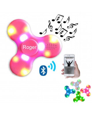 LED Fidget Spinner With Bluetooth Speaker For Music
