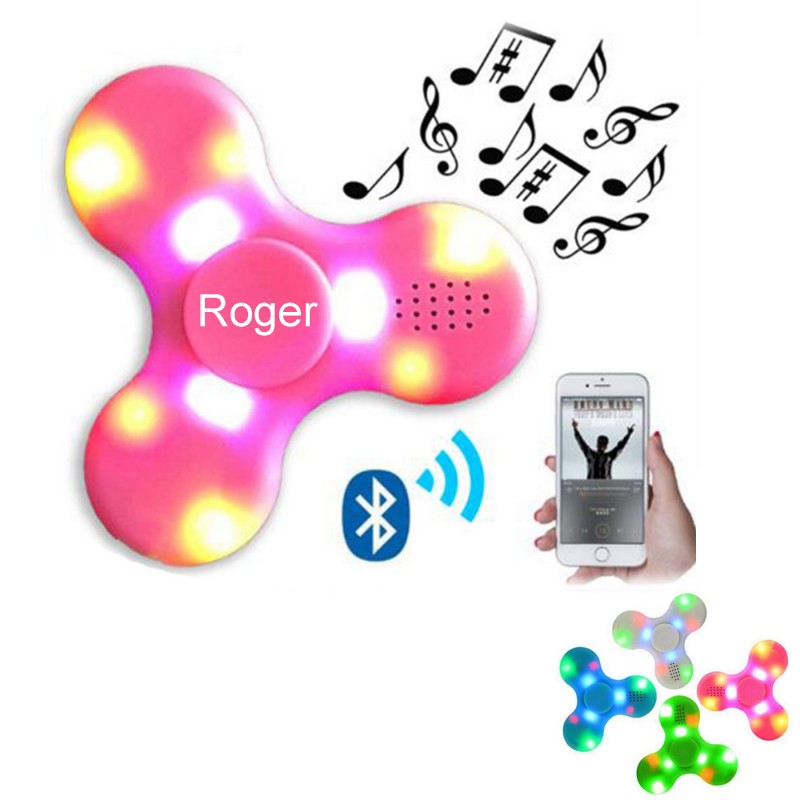 LED Fidget Spinner With Bluetooth Speaker For Music