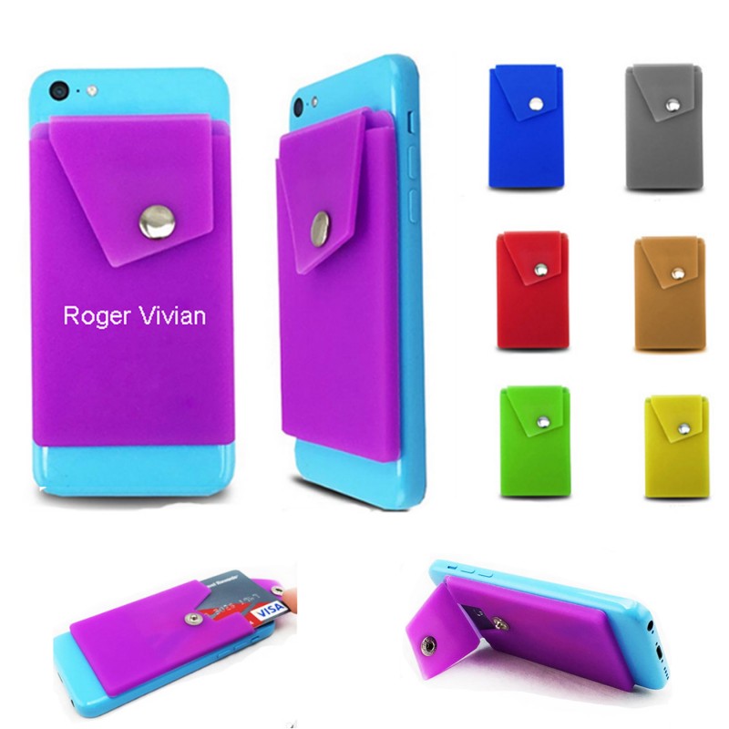 Silicone Phone Wallet And Support 