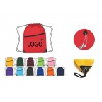 Drawstring Backpack With Front Zipper