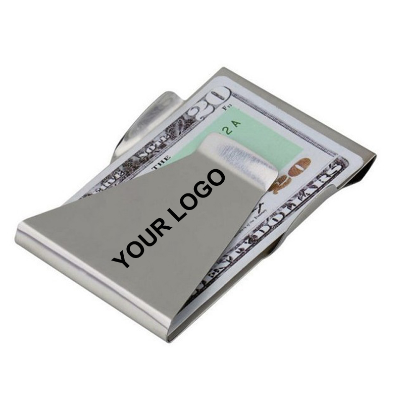 Double Sided Stainless Steel Money Credit Card Holder Money Slim Clip