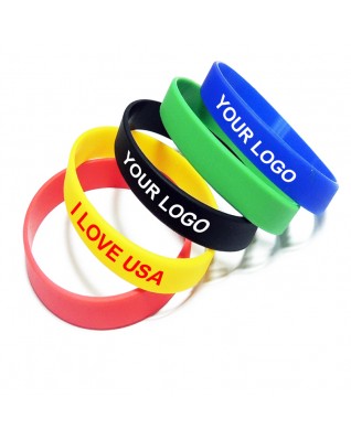 12 Colors Silicone Custom Wristbands