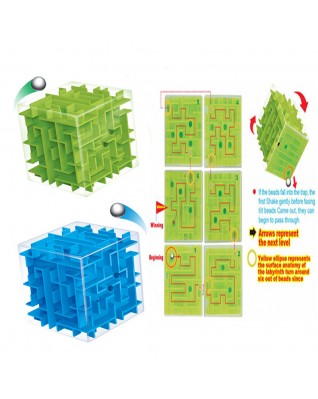3D Plastic Labyrinth Cube