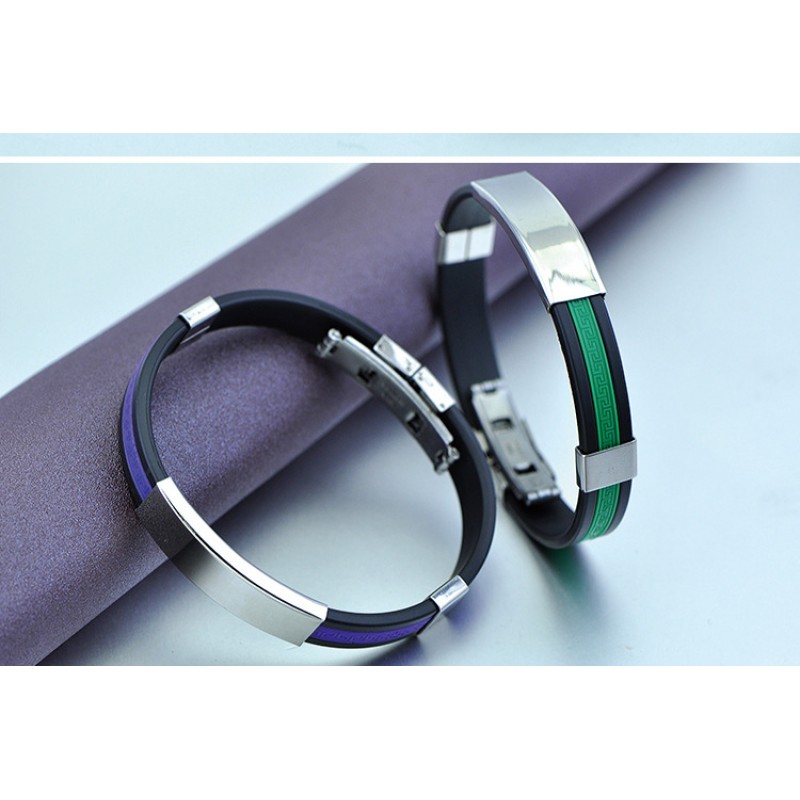 Titanium steel silicone fashionable bracelet