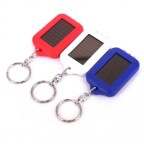 3 led solar flashlight key chain