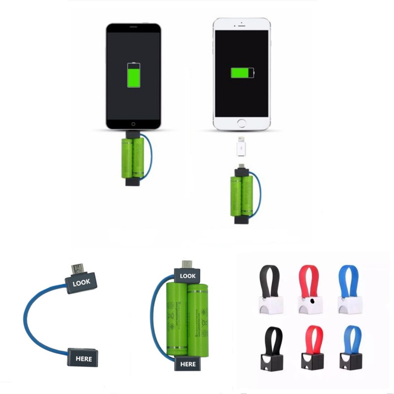 Battery 5# AA Micro USB Smallest Emergency Outdoor Phone Charger