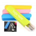 Portable Stainless Steel Spoon Fork Chopsticks Set