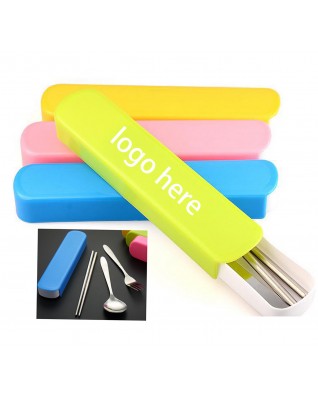 Portable Stainless Steel Spoon Fork Chopsticks Set