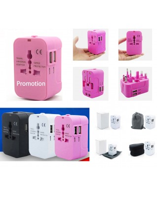 Universal Travel Adapter Travel Plug With 2 USB Ports
