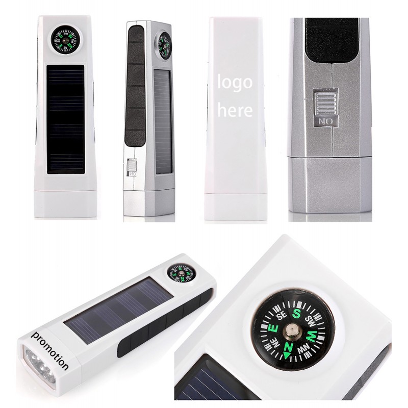 Solar Powered Flash light with compass