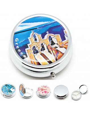 Round Pill Holder Case Pill Box