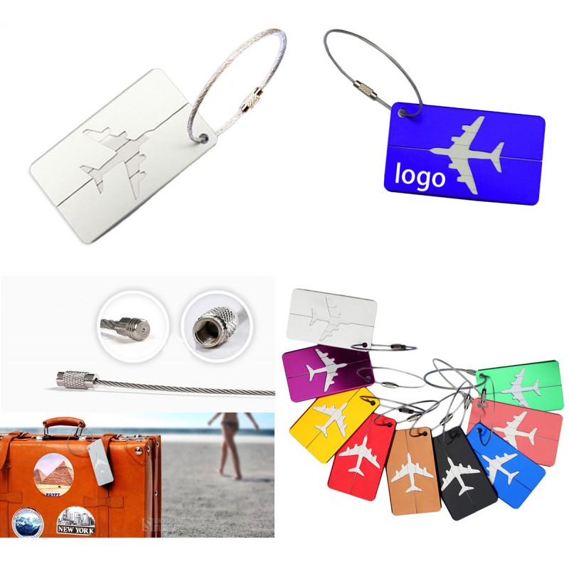 Aluminum Luggage Tag with screw-locker