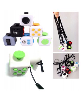 Mini Fidget Cube With Lanyard