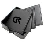 Square Leather Coaster Set