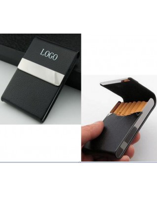 Stainless Steel+PU Cigarette Case