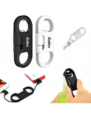 Key ring Micro USB Cable USB Charger Sync Data Cable with Bottle Opener