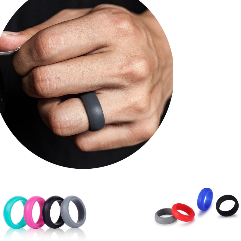 High Quality Affordable  Silicone Wedding Ring Band for Men Women