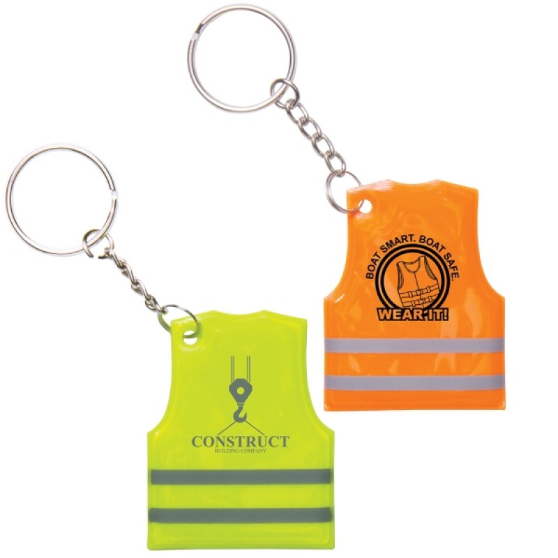 Reflective Safety Vest Keychain