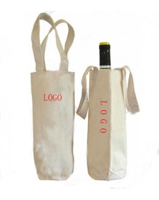 Custom Printed  Canvas Wine  Gift Bag