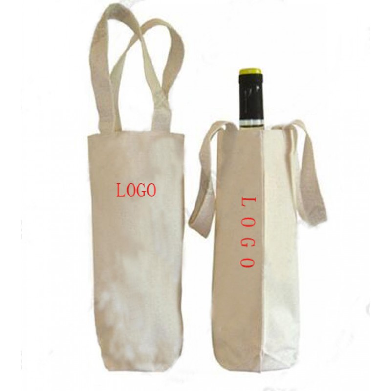 Custom Printed  Canvas Wine  Gift Bag