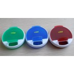 4 Slots Round Rotatable Pill/Drug Box Case Storage Dispenser Holder Organizer